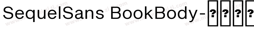 SequelSans BookBody字体转换